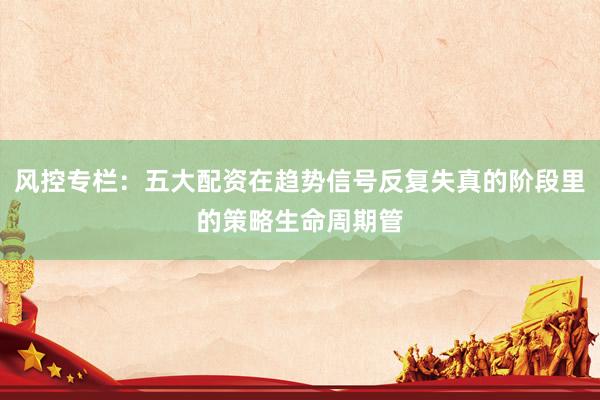 风控专栏：五大配资在趋势信号反复失真的阶段里的策略生命周期管